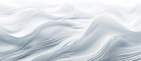A detailed view of a white backdrop featuring a flowing and undulating design