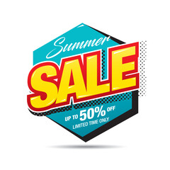 summer sale banner vector illustration
