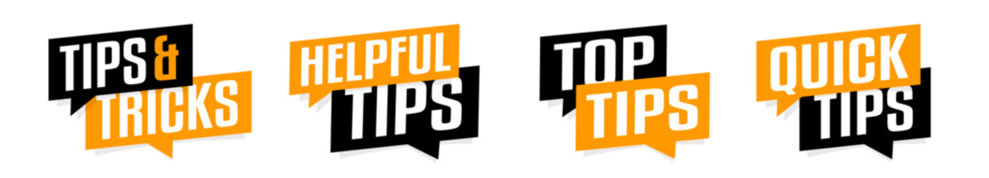 Tips and tricks, Helpful tips, Top tips and Quick tips	