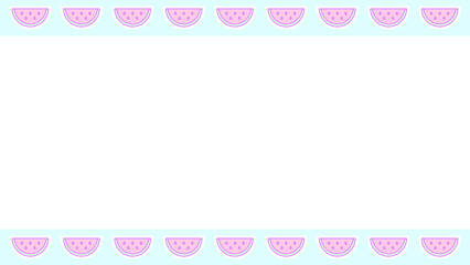 レトロな美味しいスイカフレーム★PNG