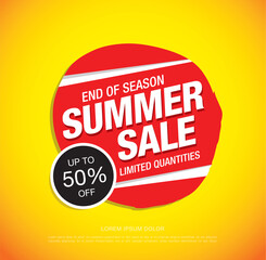 summer sale banner vector illustration
