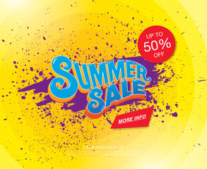 summer sale banner vector illustration