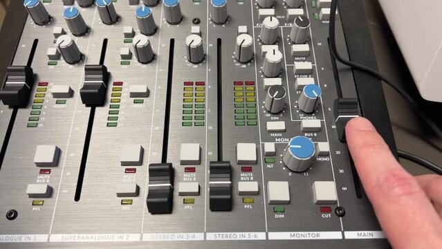 Using a soundboard in a video studio