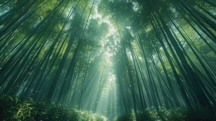 Enchanted Bamboo Forest Sunrays