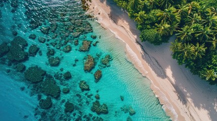 Tropical Beach Aerial View