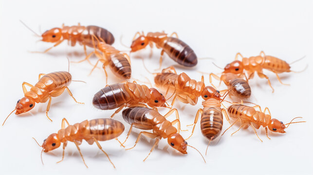 Cluster of termites gathered together.
