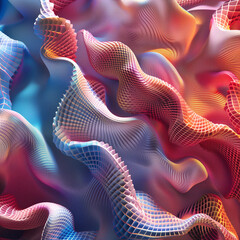 3D parametric texture - obrazy, fototapety, plakaty