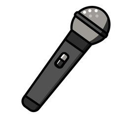 シンプルなマイクのイラスト