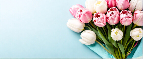 Mothers Day concept photo of bouquet