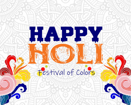 Happy Holi festival. Festival of colors . vector illustration design.