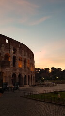 italy, roma, Colosseum, sunrise