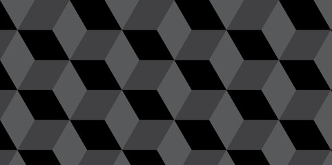 Modern dark Black and gray grid wallpaper backdrop from cube diagonal pattern texture background. Geometric seamless pattern cube. Cubes mosaic shape vector design.