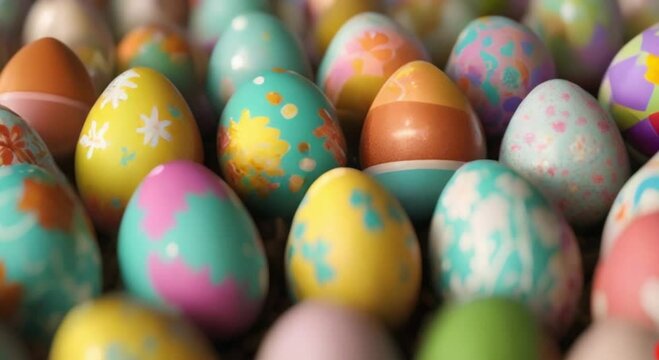 celebration 3d beautiful colorful easter eggs