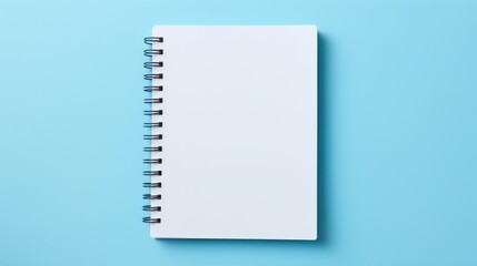 A clean notebook for writing on a colored background, the concept of education, workplace,...