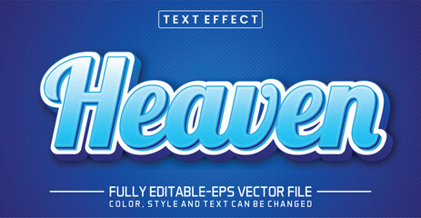 Heaven font Text effect editable