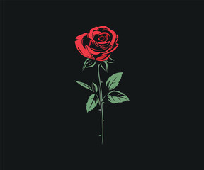 red rose logo design template