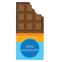 chocolate food vector illustration. isolated on white background.