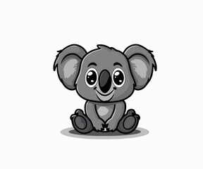koala mascot logo illustration