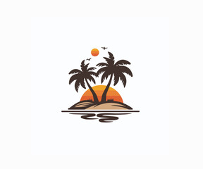 Fototapeta premium island logo design template