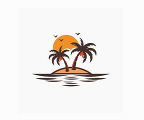 island logo design template