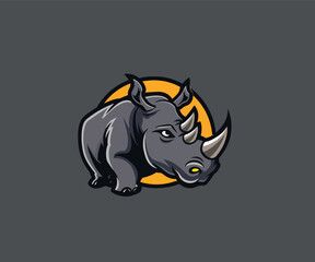 rhino logo design template