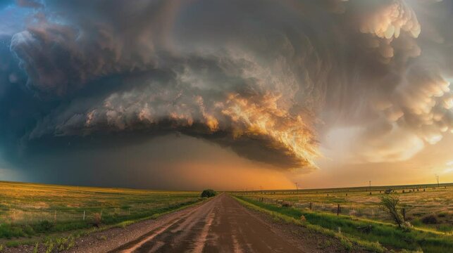 Cyclone's Dramatic Storm seamless looping time-lapse virtual 4k video animation background.