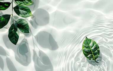 Fresh water texture and plant background,created with Generative AI tecnology.