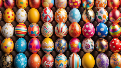 Fototapeta na wymiar Easter eggs illustration, storybook illustration