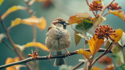 cute sparrow images closed view.