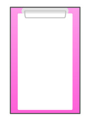 Clip art of pink clipboard
