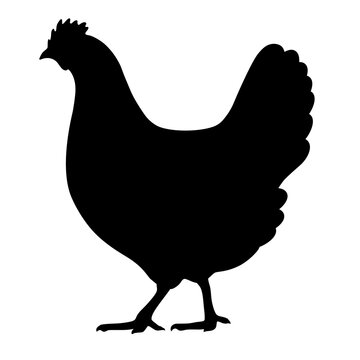 recommend clip art: The silhouette of a chicken