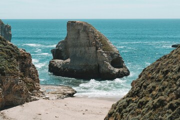 rocks and sea