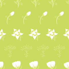 Vector seamless pattern floral pattern. Tropical botanical trendy pattern