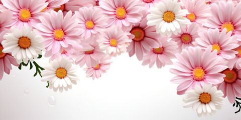 bouquet of flowers with light pink flower nostalgic delightful with white background