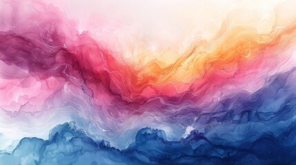 Abstract watercolor painting with vibrant colors. Digital art.