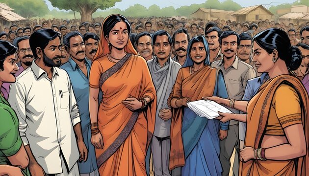 Indian people are preparing for the election.