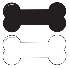 Dog bone vector icon. Simple, flat design for web or mobile app