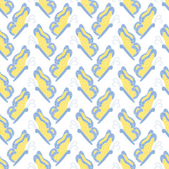 Seamless butterfly pattern. ornament with butterflies. drawn spring illustration