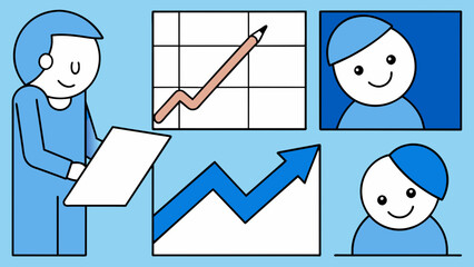 business man with graph