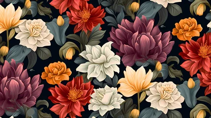 Fotobehang Floral seamless pattern © Derby