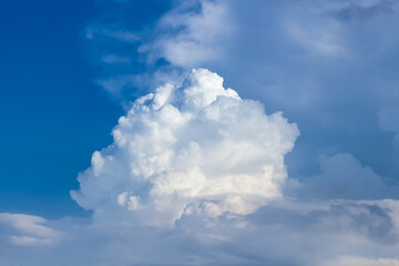 Beautiful blue sky like this the rain is coming.copy space or background.blue sky nature of Thailand.concept background or copy space.