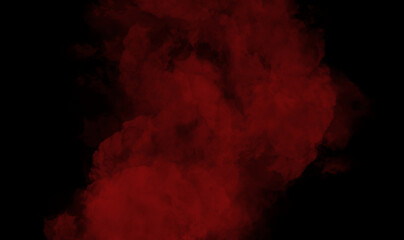 Red smoke on black background