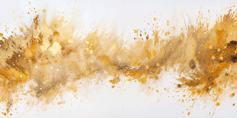 Gold brush stroke. Abstract oil paint texture background, pattern of gold brush strokes. Golden texture brush stroke used as background.