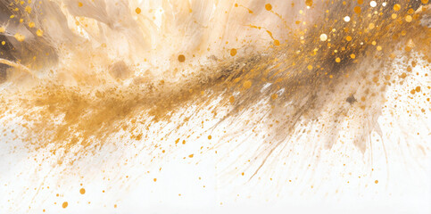 Gold brush stroke. Abstract oil paint texture background, pattern of gold brush strokes. Golden texture brush stroke used as background.