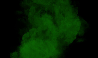 Obraz na płótnie Canvas Green smoke on black background