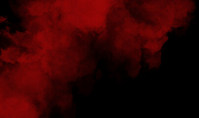 Red smoke on black background