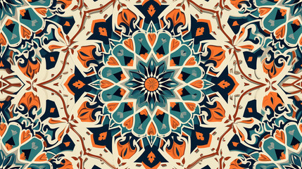 Beautiful structure of a repeating pattern in Arabic style