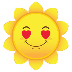 sun love face cartoon cute