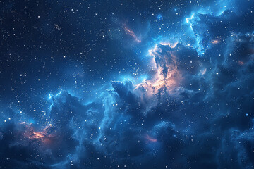 wide shot of a starry night sky in space with nothing but space