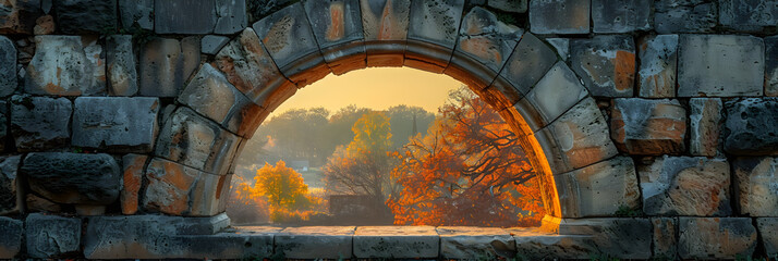 South Window Arch,
Stone arch entrance wall